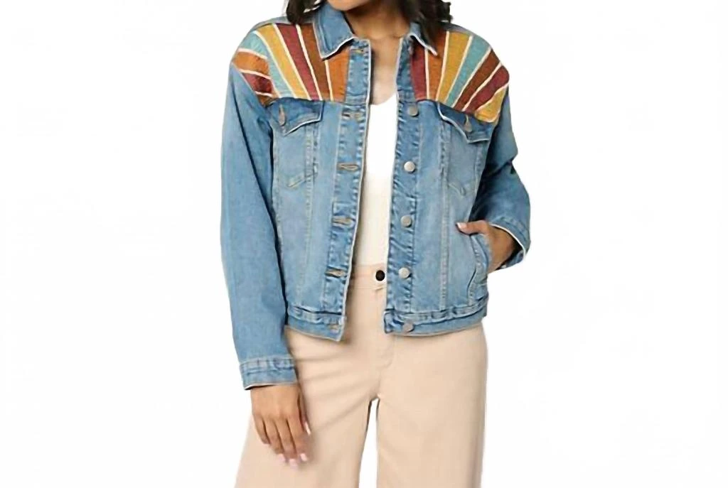 DRIFTWOOD Relaxed Novelty Denim Jacket In Sundaze