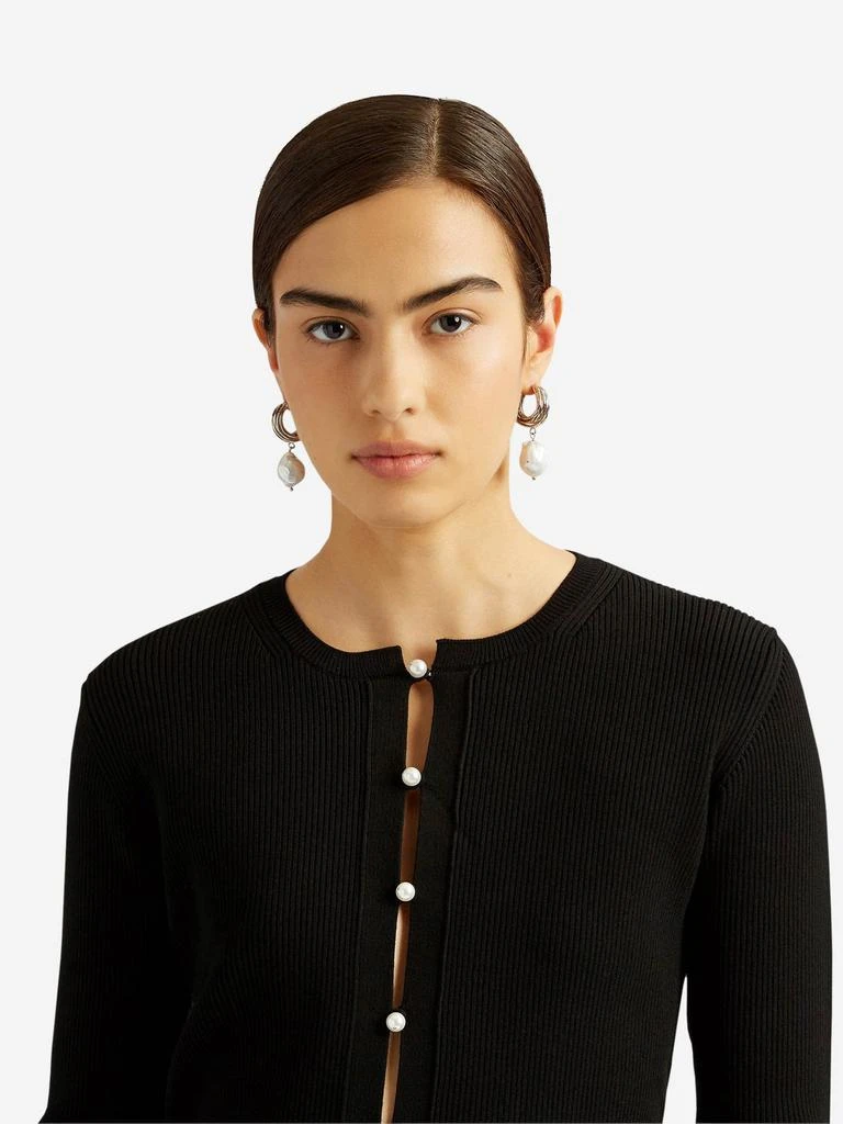 Erdem Erdem Ribbed Peplum Knit Cardigan 4