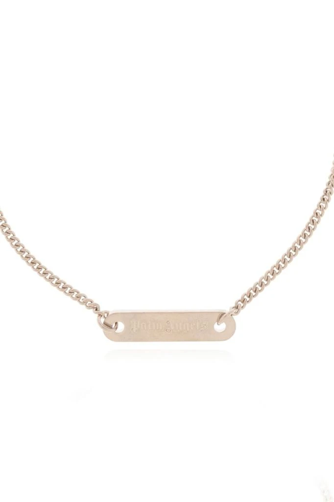 Palm Angels Palm Angels Logo Engraved Cable-Link Chain Necklace 2