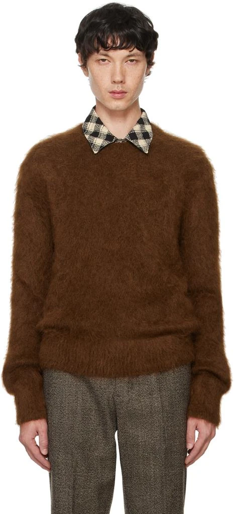 AMI Brown Brushed Sweater 1