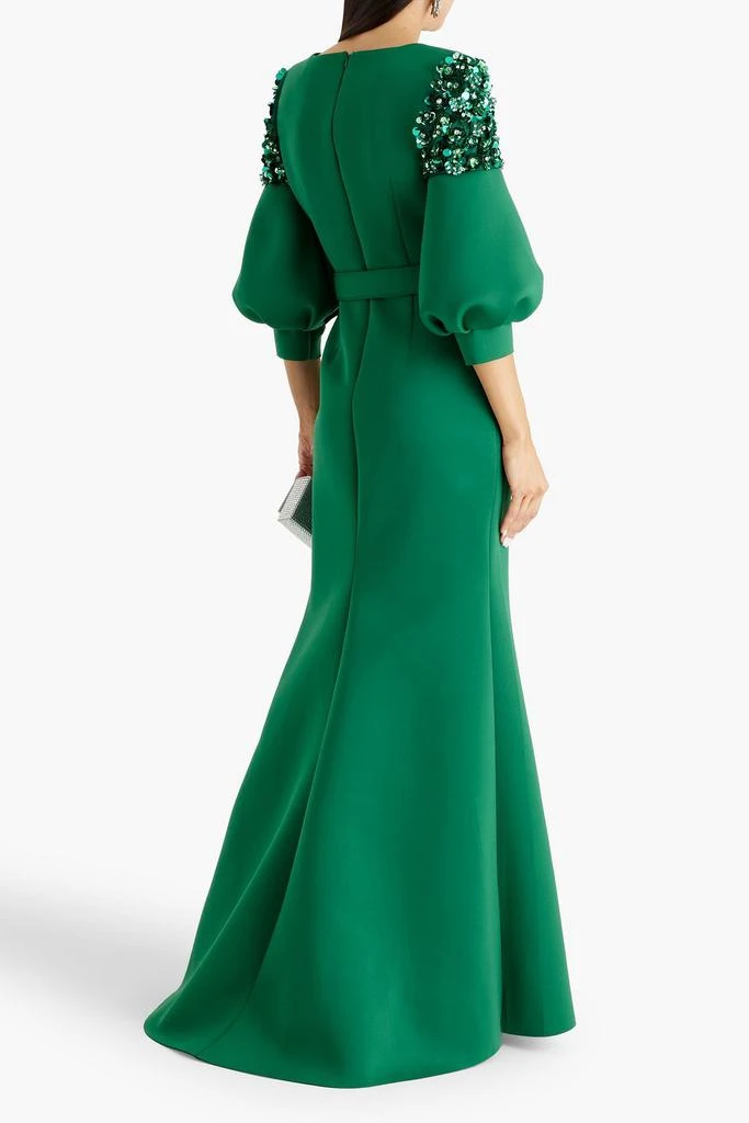 Badgley Mischka Embellished scuba gown 3