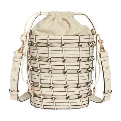VANESSA BRUNO Small woven leather bucket bag 1