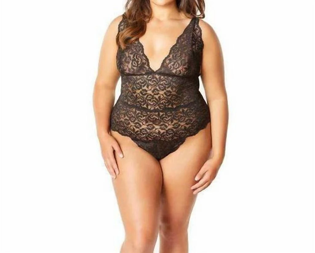 Oh La La Cheri Oh La La Cheri - Lunette All Over Lace Teddy - Plus Size 1