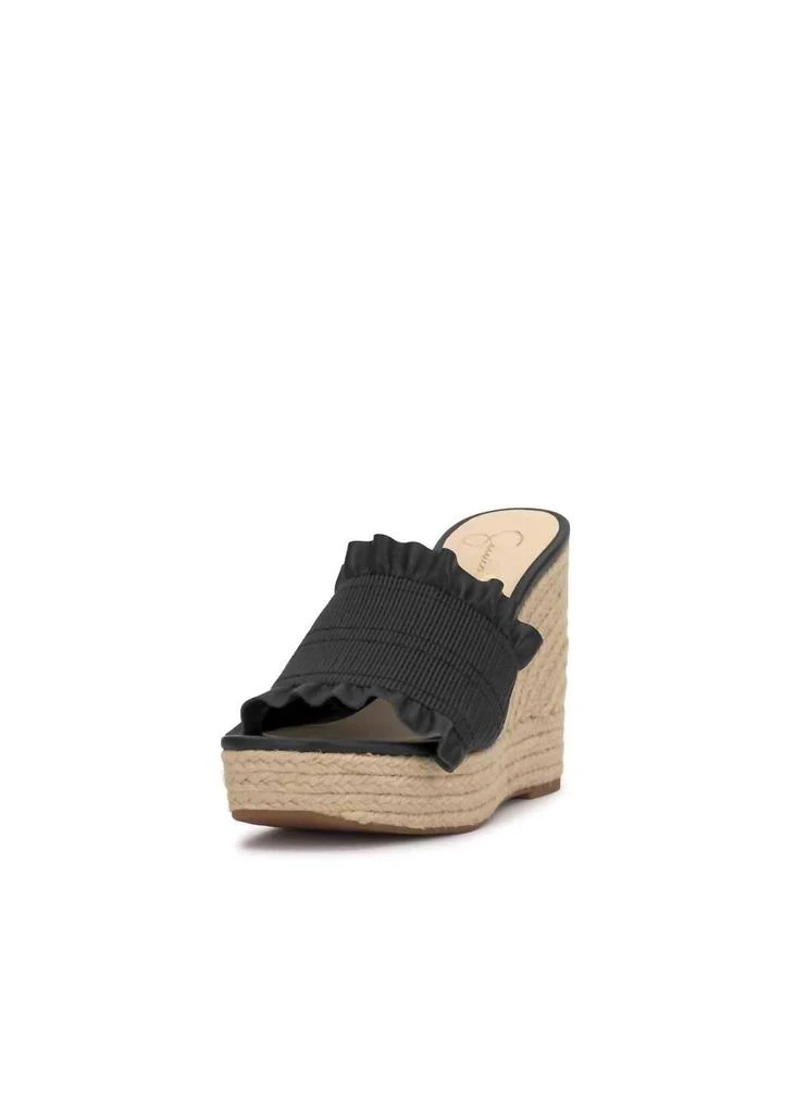 Jessica Simpson Women's Serilda Espadrille Platform Wedge Heels In Black 4