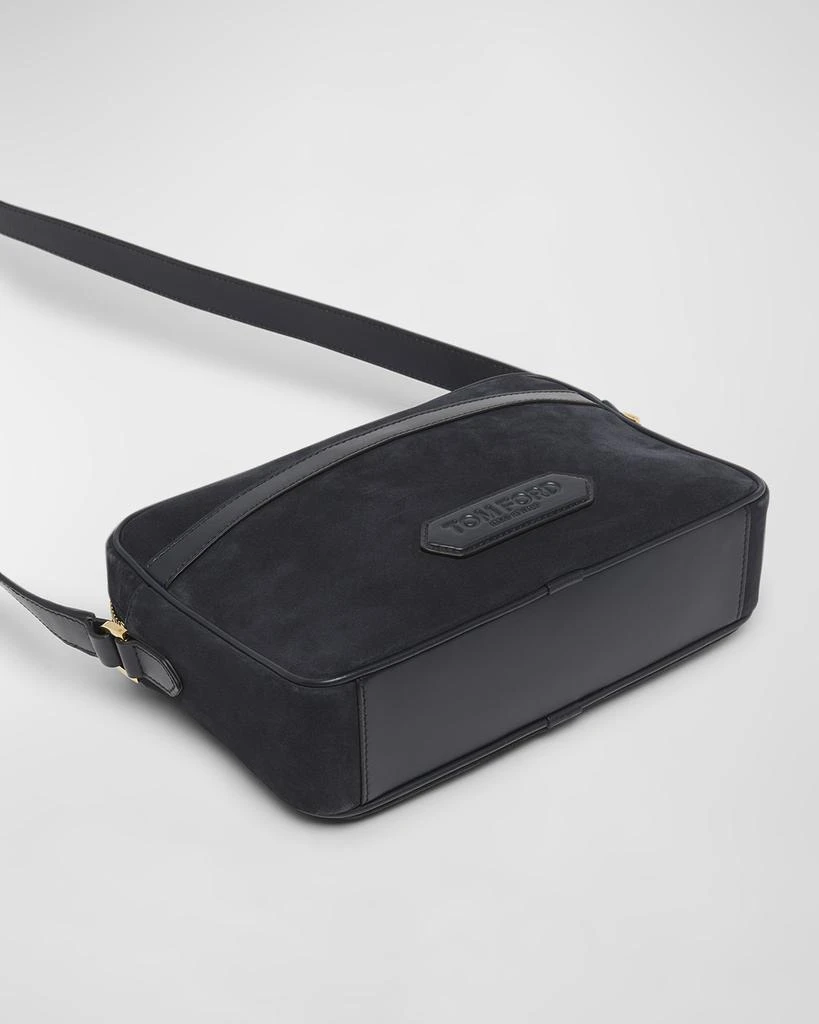 Tom Ford Men's Small Suede Crossbody Bag 7