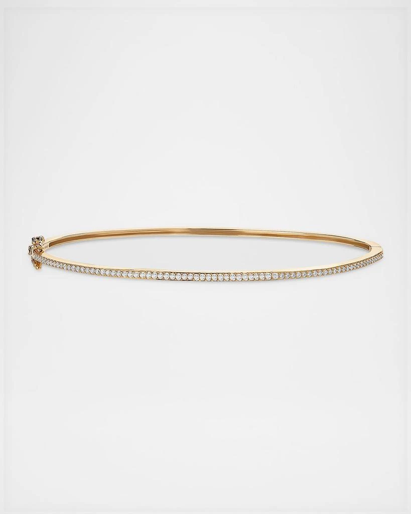 LANA Thin Diamond Hinge Bangle, 6"L