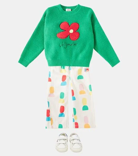 Jellymallow Shape printed cotton jersey sweatpants 2