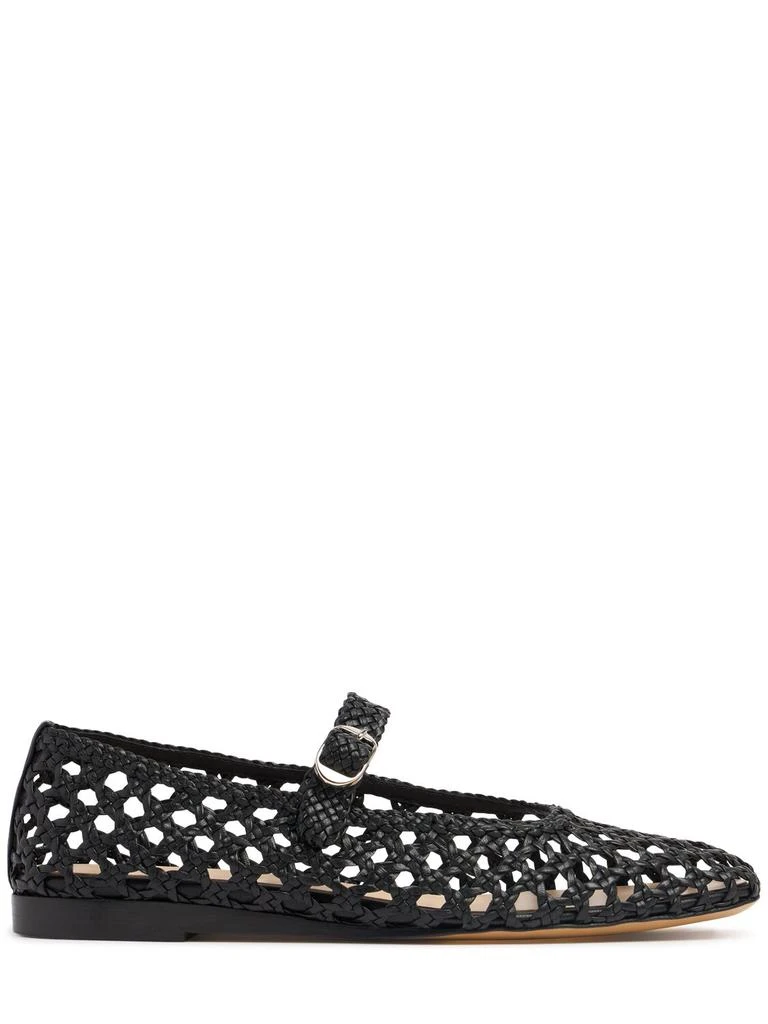 Le Monde beryl 10mm Woven Leather Mary Jane Flats 1