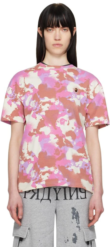 Bape Pink Map Camo Oversized T-shirt 1