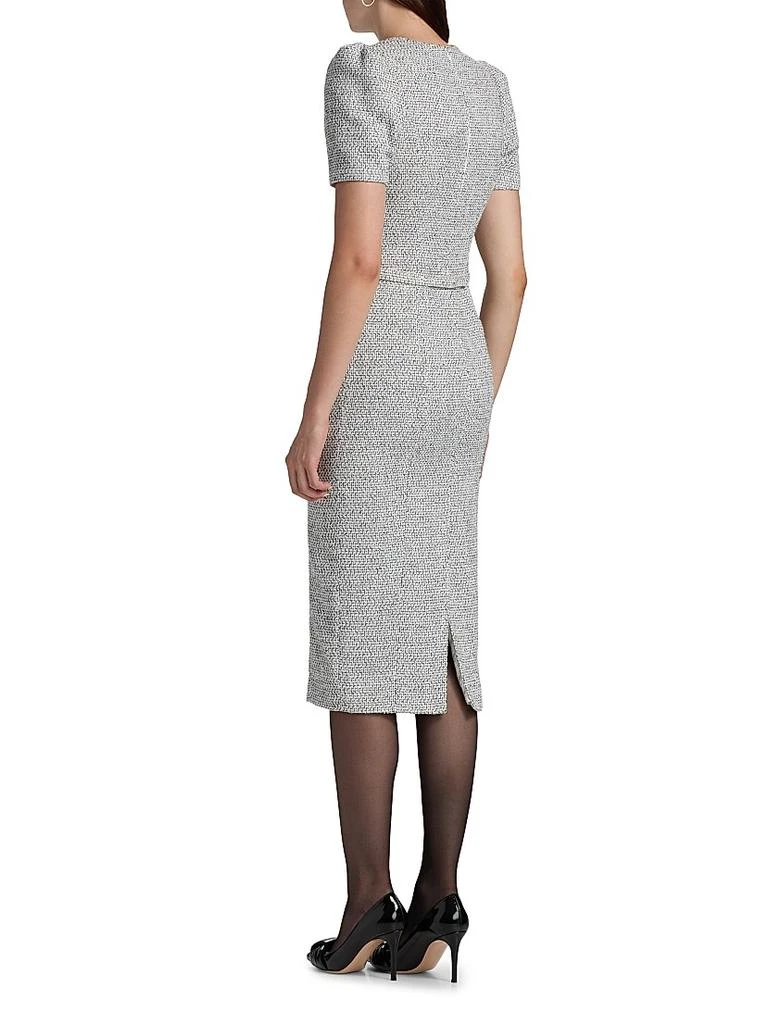 slim fit dress slacks Metallic Tweed V Neck Fitted Dress main image 0
