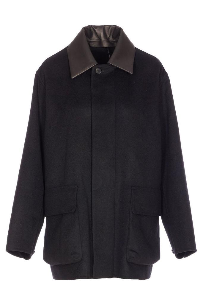 Navy Sponge Wool Melton Short Jacket – On Sale Now with Up to 71