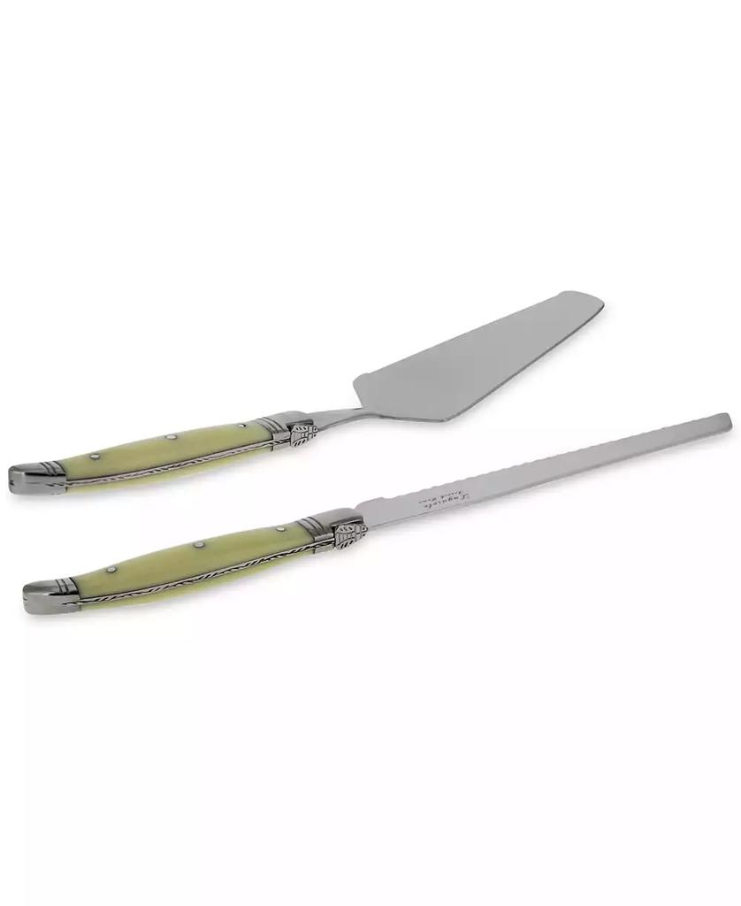 French Home Laguiole Faux Ivory Conoisseur Cake Slicer and Server Set, 2 Piece.