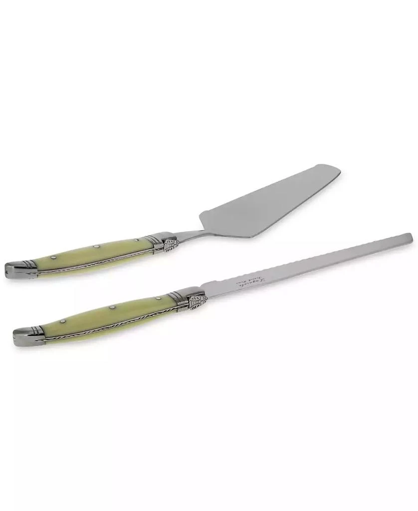 French Home Laguiole Faux Ivory Conoisseur Cake Slicer and Server Set, 2 Piece. 2