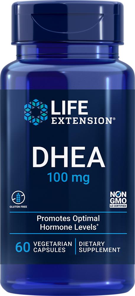 Life Extension Life Extension DHEA, 60 - 100 mg (100 mg, 60 capsules, Vegetarian)