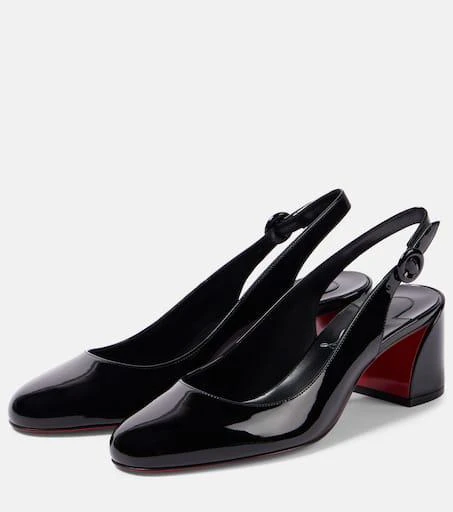 Christian Louboutin So Jane 55 patent leather slingback pumps 4