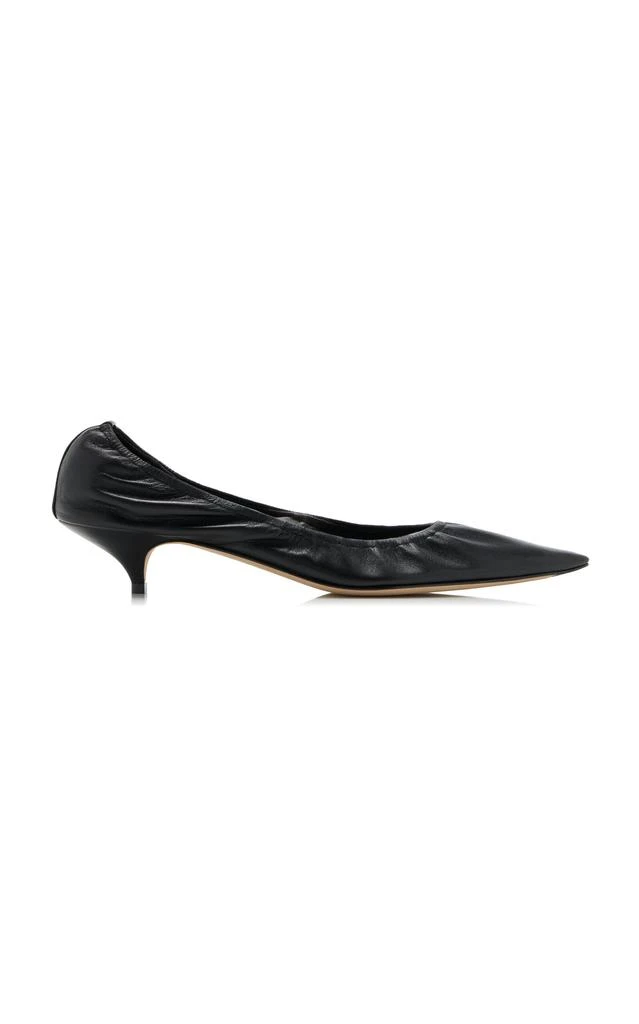 The Row The Row - Liisa Leather Kitten Heel Pumps - Black - IT 38 - Moda Operandi 1