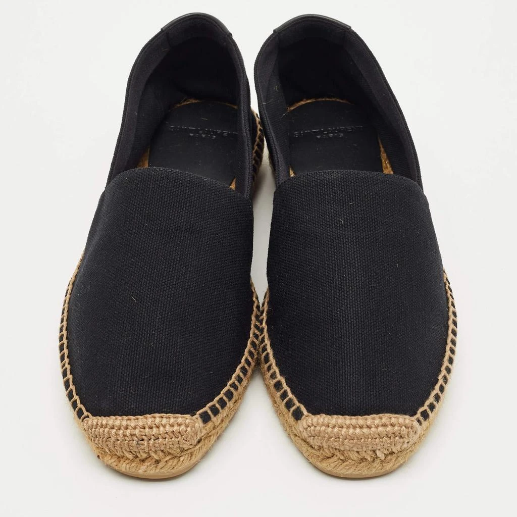 Yves Saint Laurent Saint Laurent Black Canvas Logo Embroidered Espadrilles Size 42 3