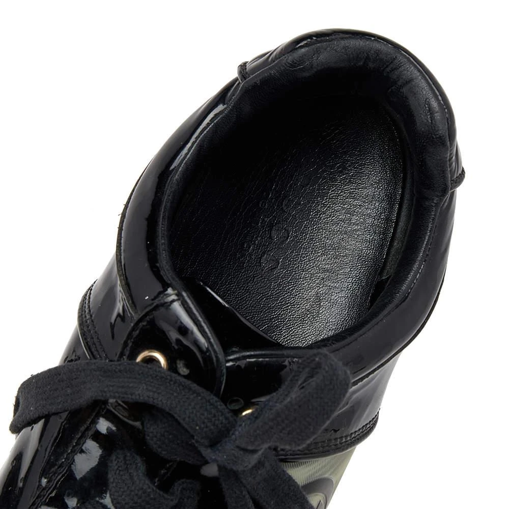 Gucci Gucci Black Patent Leather GG Low Top Sneakers Size 43.5 7