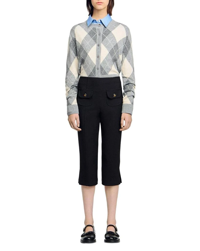 Sandro Side Zip Capri Pants 5