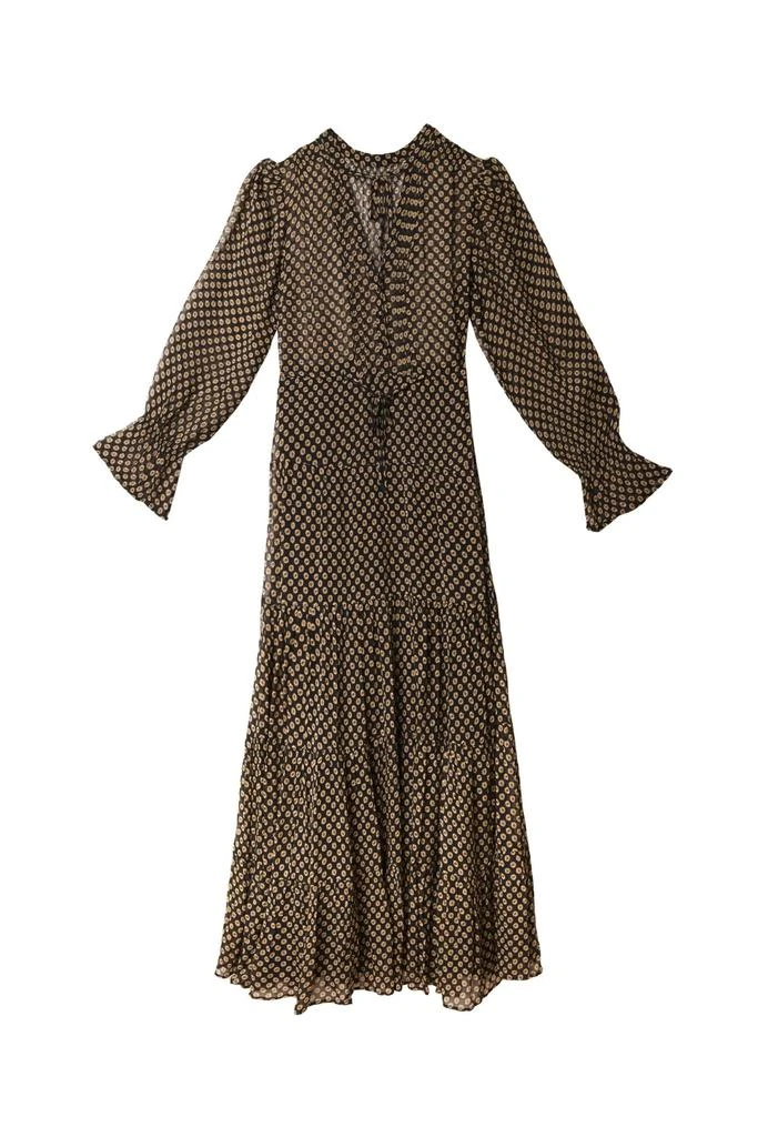 Rixo Indigo Dress In Shibori Daisy Black 4