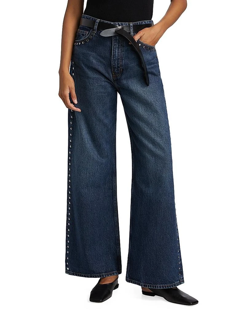 Reformation Cary Studded High-Rise Slouchy Jeans 3