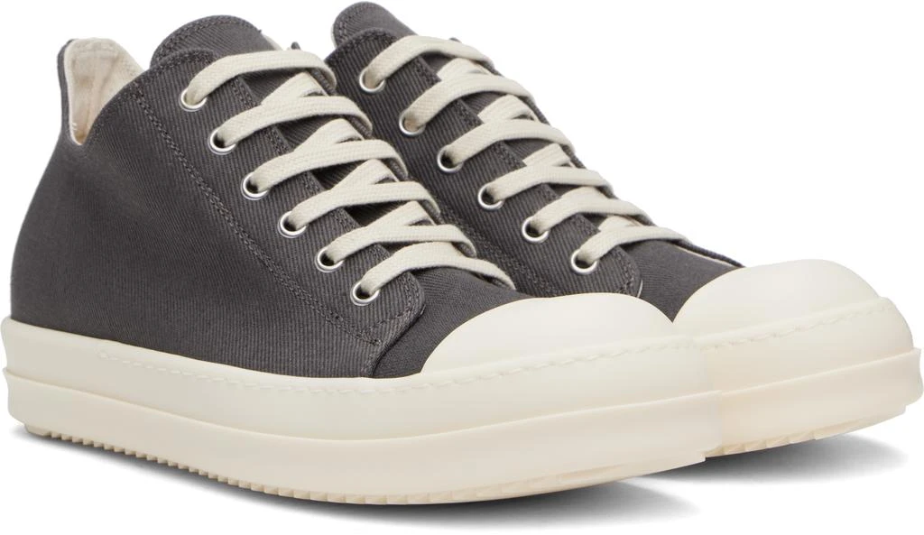 Rick Owens Gray Hollywood Low Sneaks Sneakers 4