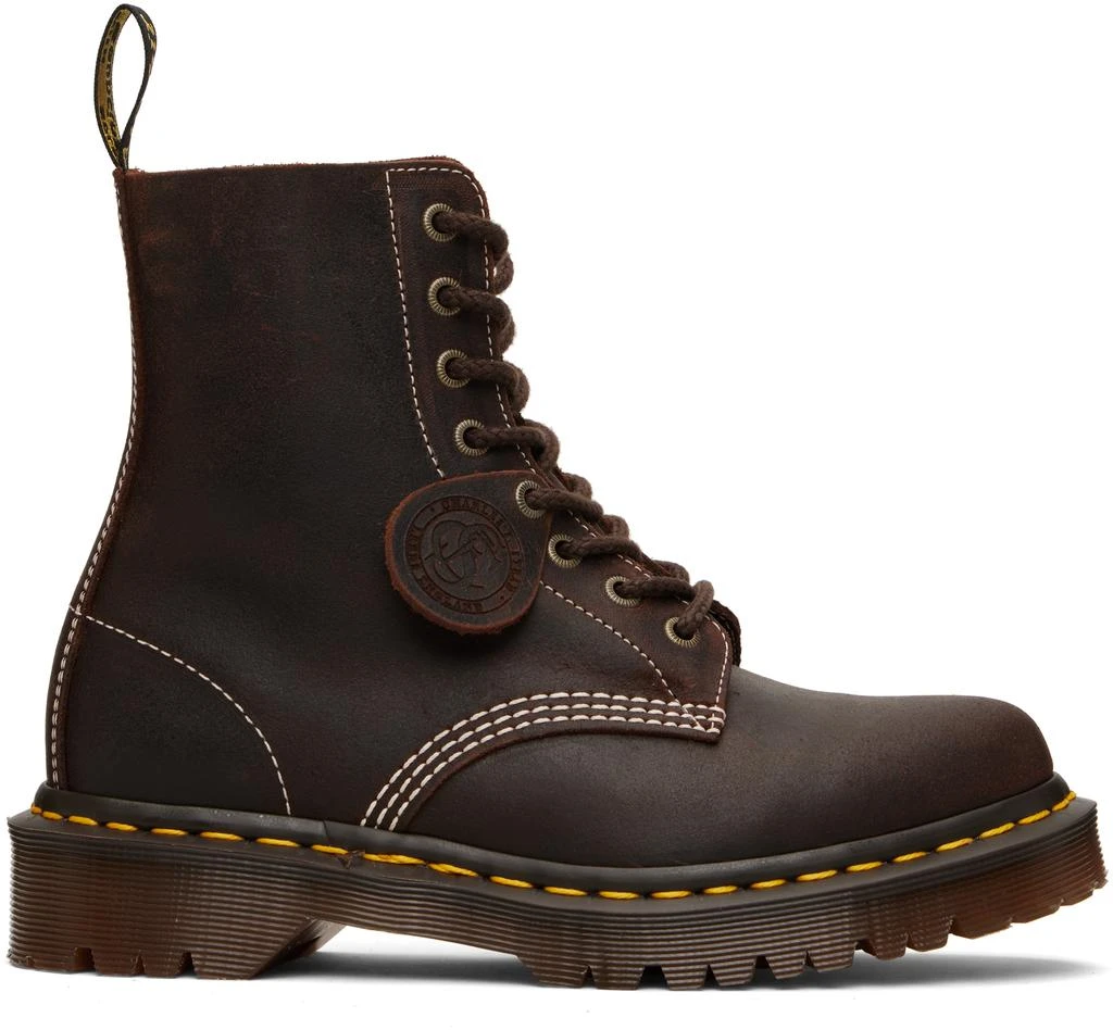 Dr. Martens Brown 1460 'Made In England' Wax Commander Boots