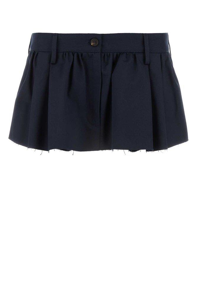 Miu Miu Miu Miu Low-Rise Chino Flared Mini Skirt