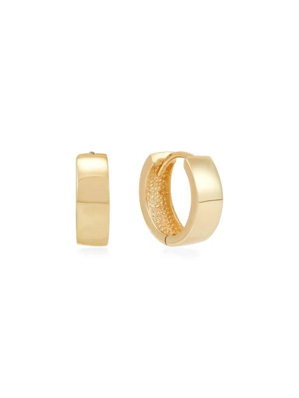 Saks Fifth Avenue 14K Yellow Gold Huggie Earrings 4