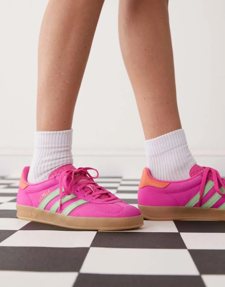 Adidas adidas Originals Gazelle indoor shoes in semi lucid fuchsia 4