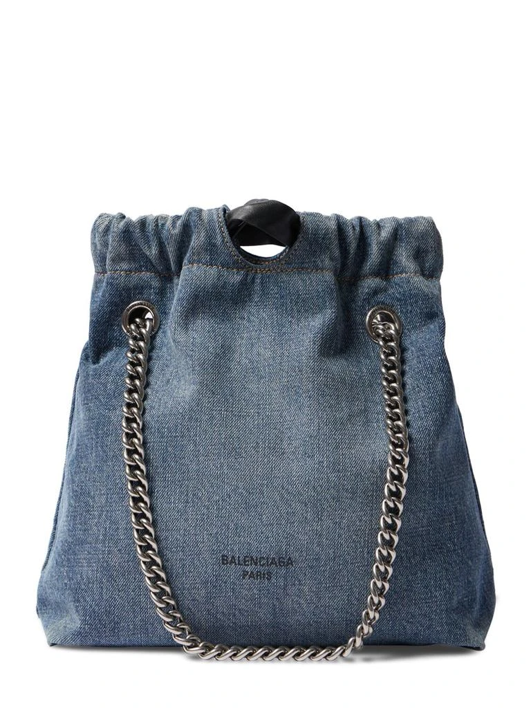 Balenciaga Small Crush Denim Tote Bag 1