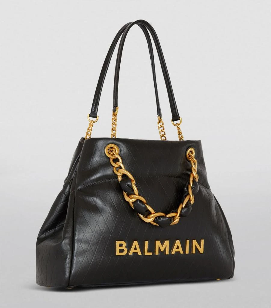 Balmain Leather 1945 Soft Tote Bag 4
