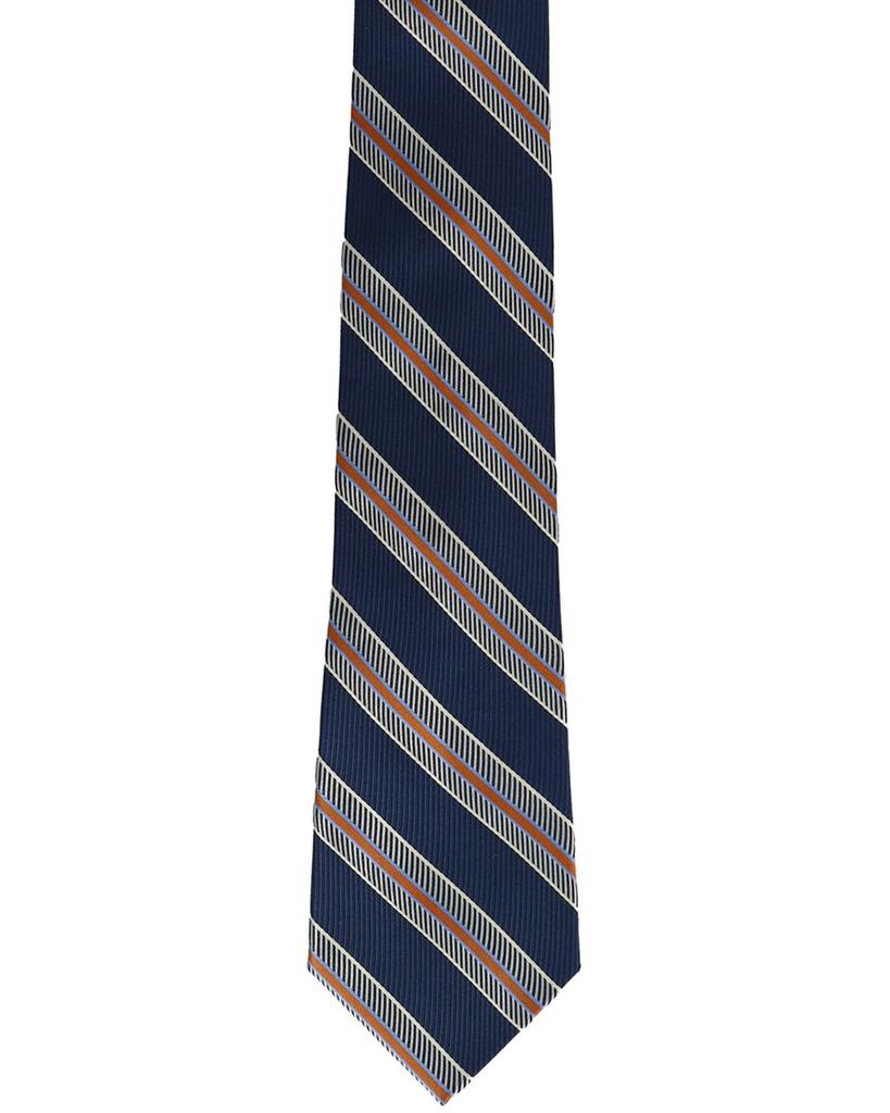 Scotch & Soda Scotch & Soda Navy & Orange Wide Stripe Tie