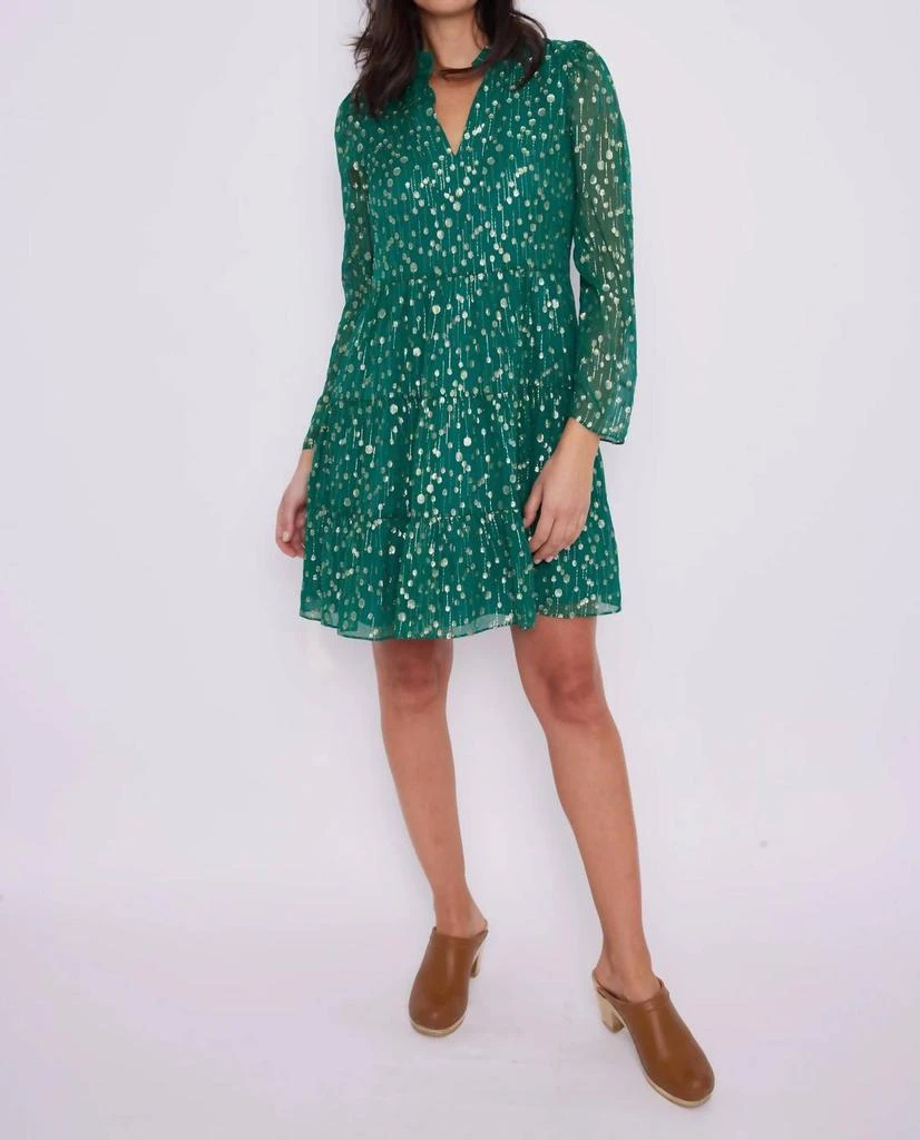 Sail to Sable Addison Dress - Hunter Green/Gold X-Small