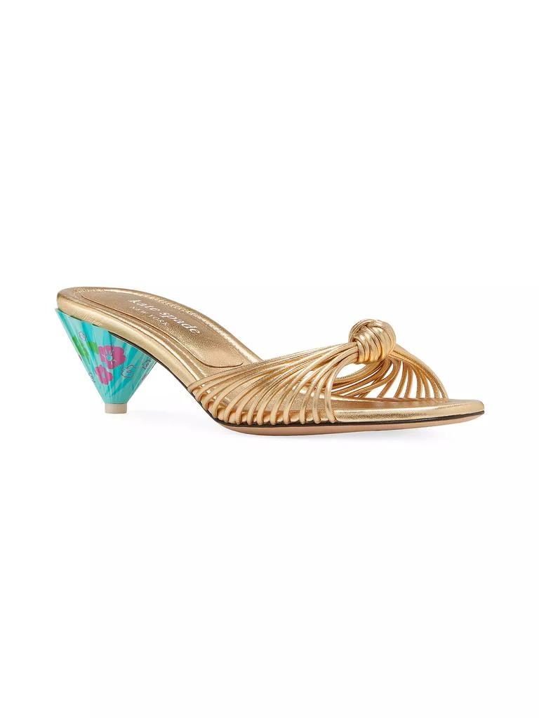 Kate Spade Tiki Metallic Leather Sandals 2