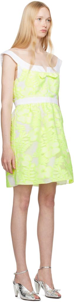 Anna Sui White & Yellow Sweet Bow Minidress