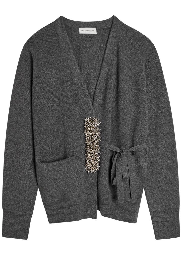 トップス DRIES VAN NOTEN 23aw Fluffy Cardigan トップス DRIES VAN NOTEN 23aw Fluffy Cardigan Black Fringed