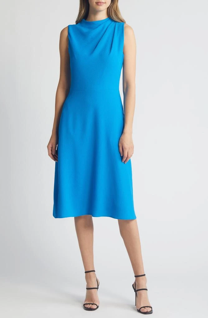 Black Halo Corrine Funnel Neck Fit & Flare Dress 1