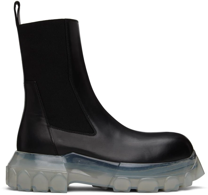 Rick Owens Black Beatle Bozo Tractor Boots 1