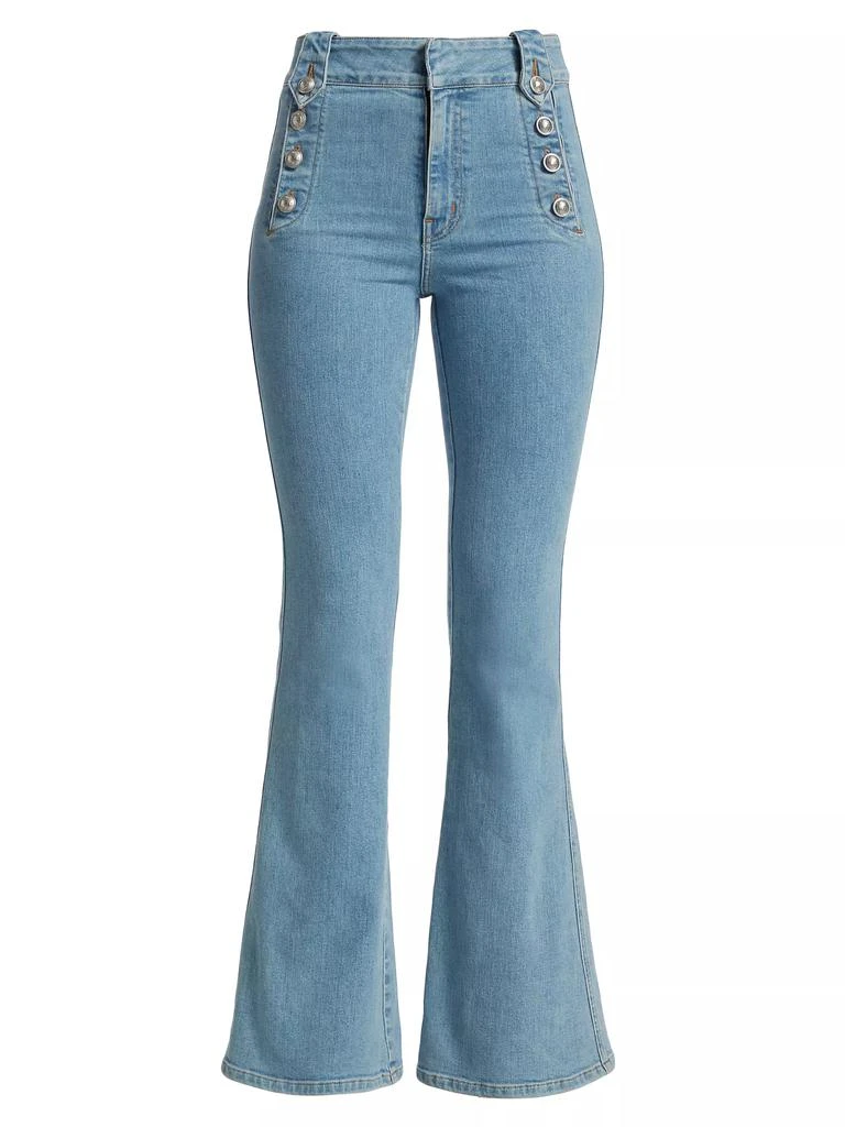 Derek Lam Robertson High-Rise Stretch Flare Sailor Jeans 1
