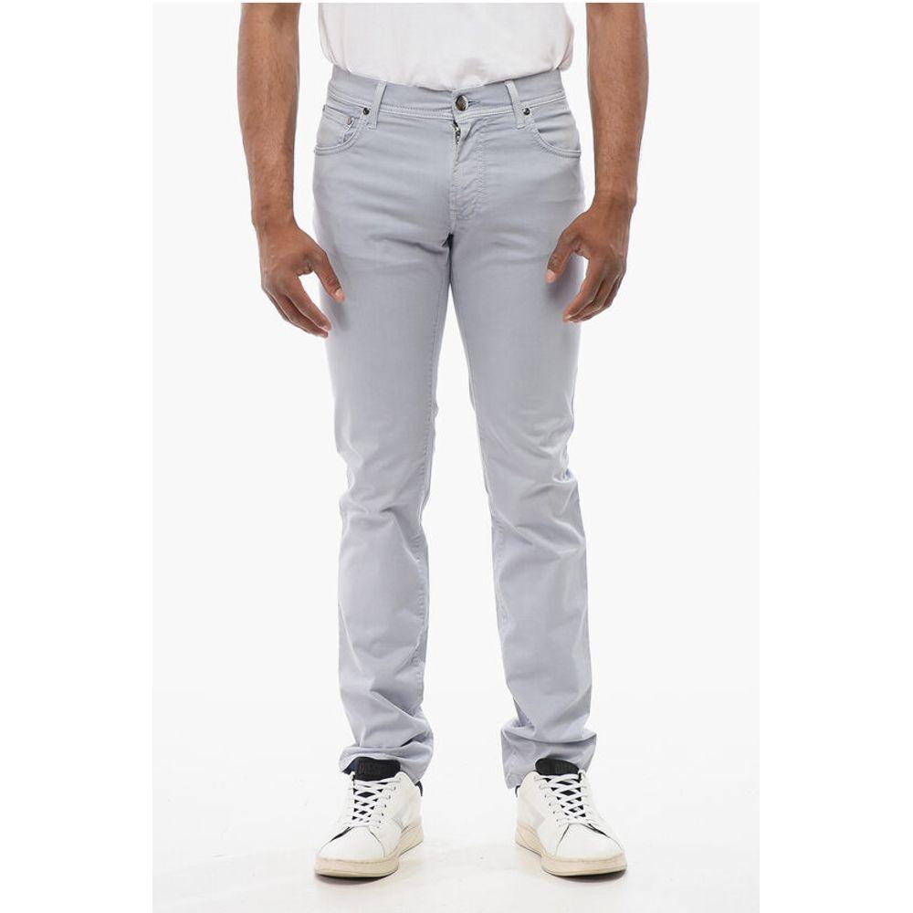 Corneliani ID LUXURY blue Ton-sur-ton Embroide Men's Denims