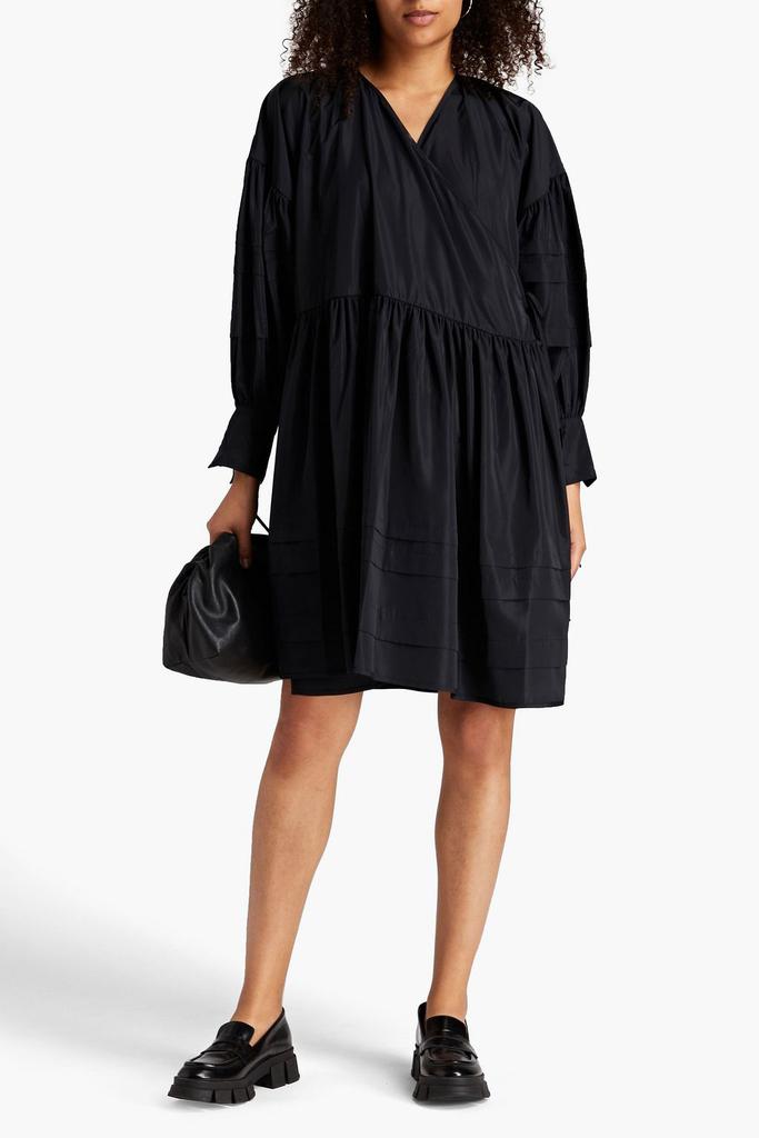 CECILIE BAHNSEN Amelie gathered taffeta wrap dress