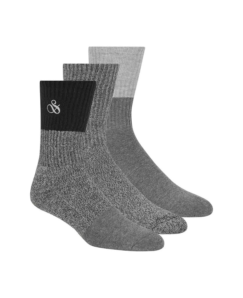 Scotch & Soda Men's 3-Pack Ribbed Cushion Crew Socks