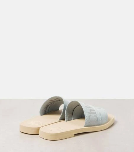Chloé Woody logo embroidered slides 2