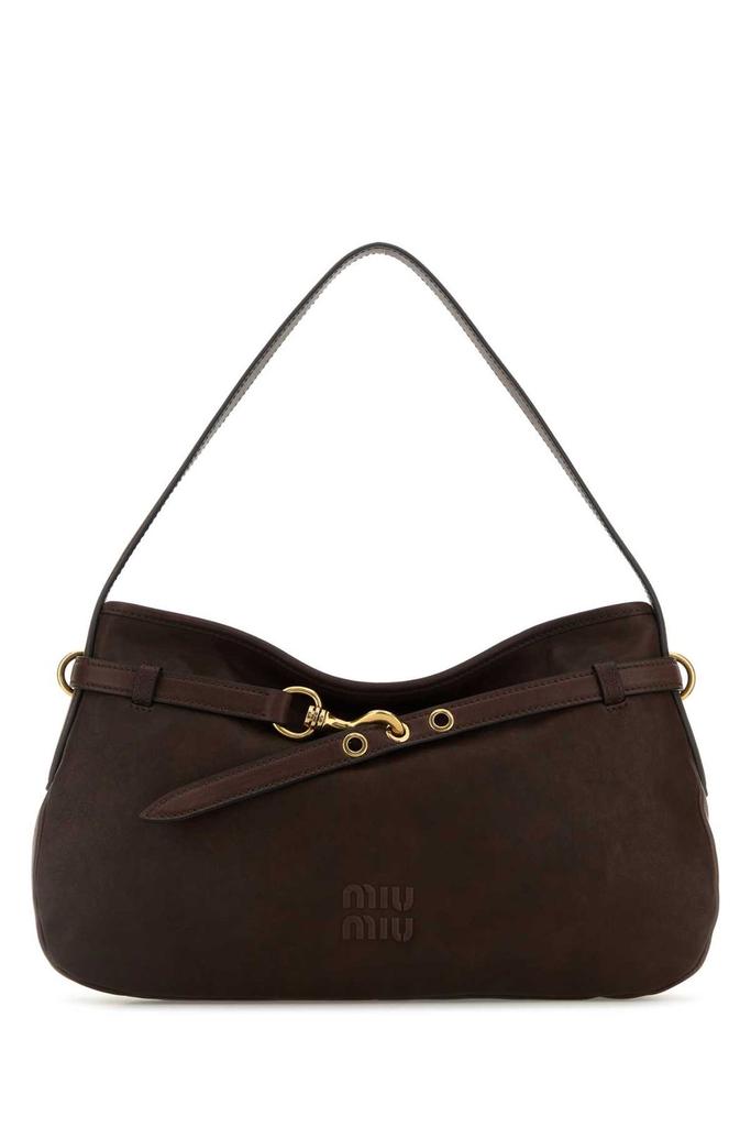 【関税&送料込】Miu Miu Black Nappa Leather Avenue Shoulder Miu Miu Black nappa leather Avenue shoulder bag - Shoulder
