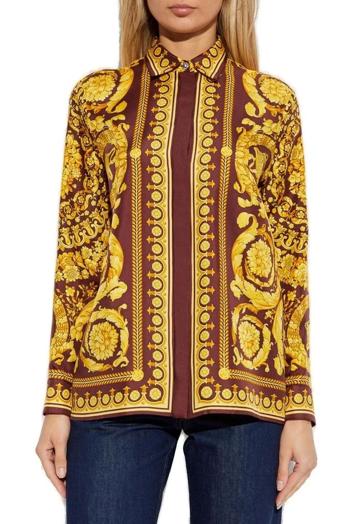 Versace Versace Baroque Pattern Long Sleeved Shirt 2