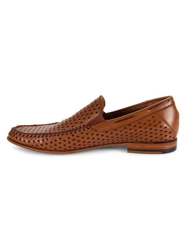 Mezlan Perforated Leather Slip-On Shoes 4
