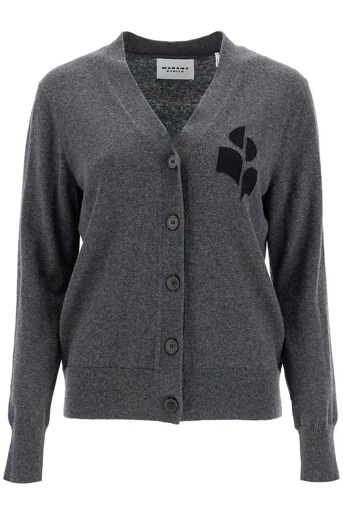 Isabel Marant karin cardigan with logo intarsia