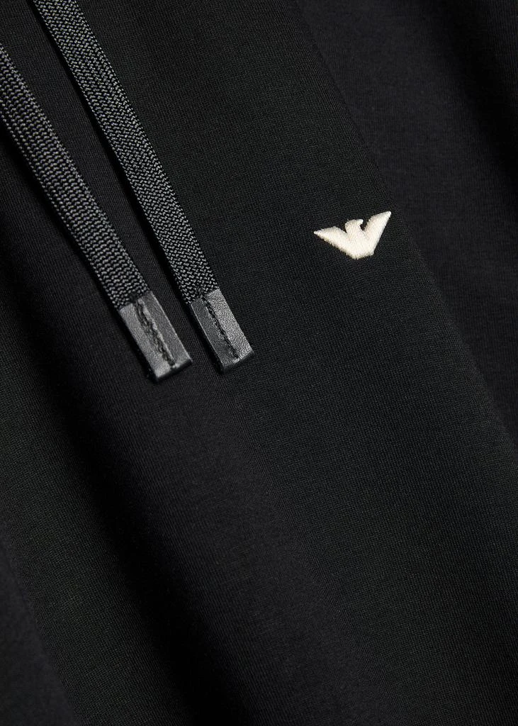 Emporio Armani Logo-embroidered hooded jersey sweatshirt 5