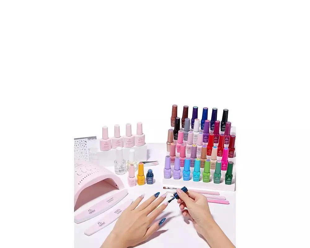 Beetles Gel Nail Polish Kit with UV Light, 35 Colors (68 pcs) 2